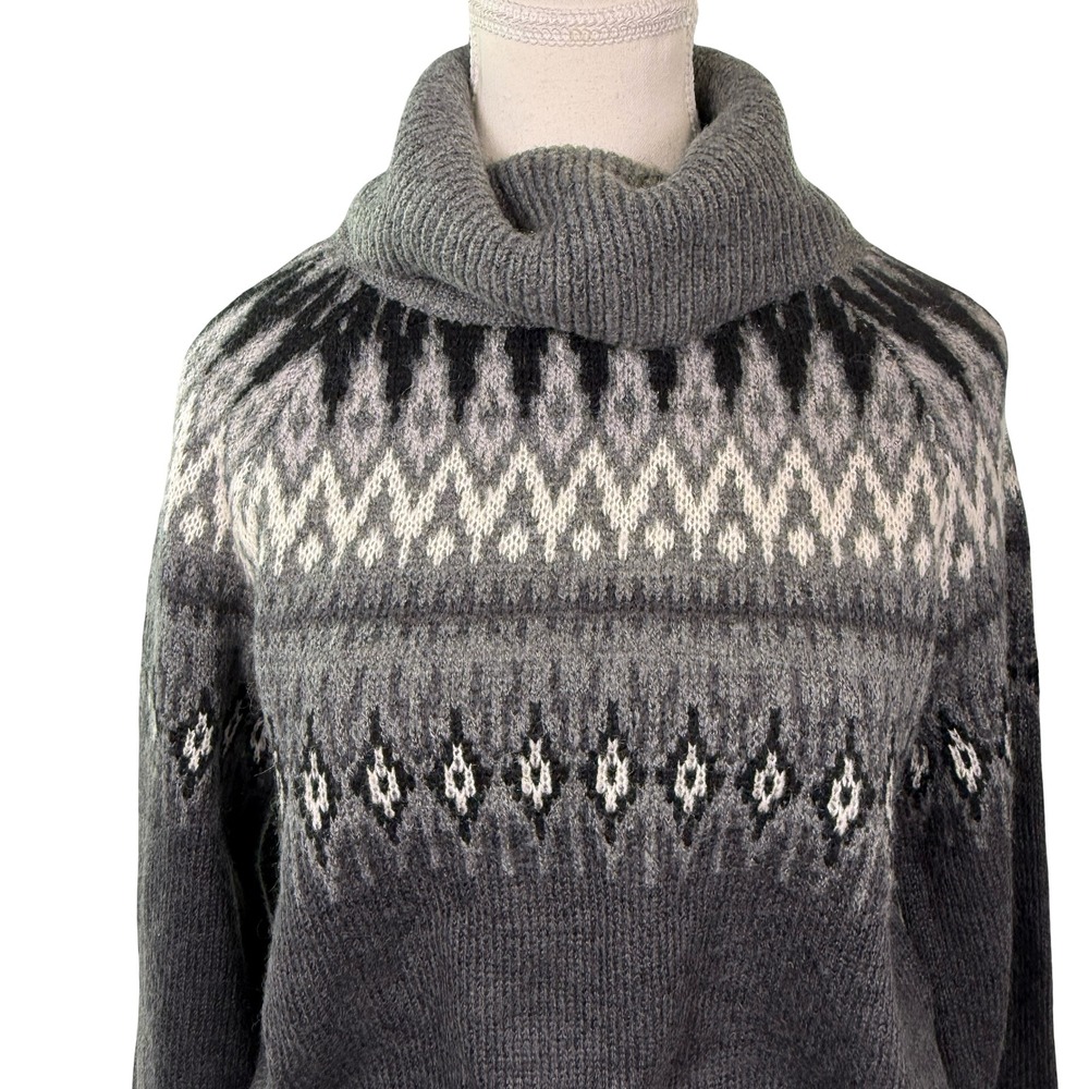 Sundance Cozy Gray Fair Isle Women's Sweater